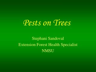 Pests on Trees