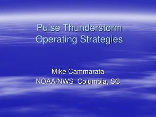 Pulse Thunderstorm Operating Strategies