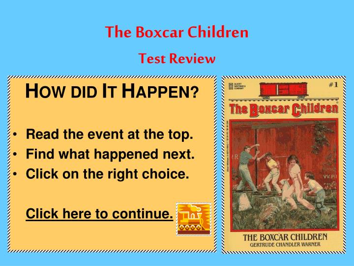 the boxcar children test review