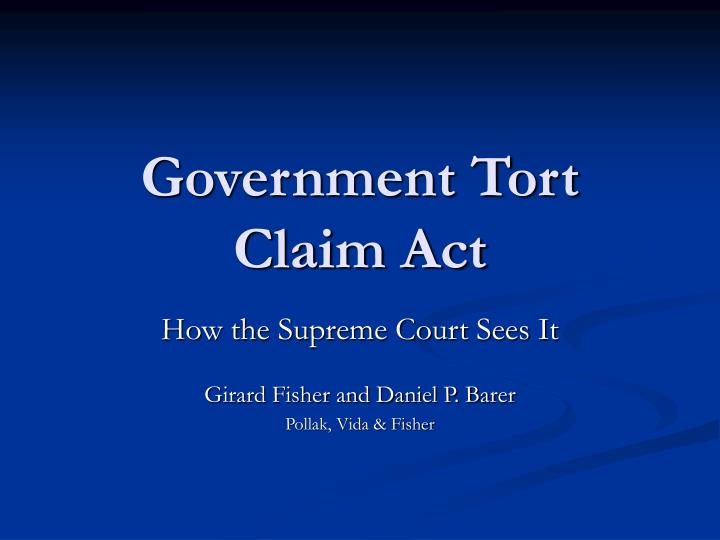 government tort claim act