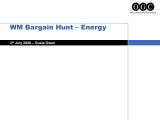 WM Bargain Hunt – Energy