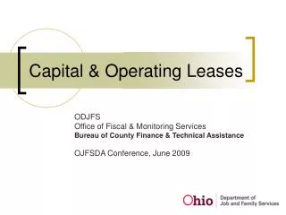 Capital &amp; Operating Leases