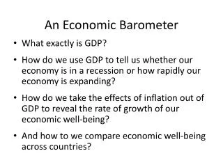 An Economic Barometer
