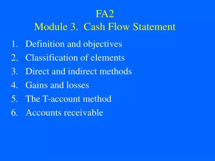 fa2 module 3 cash flow statement