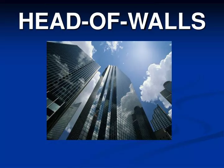 head of walls