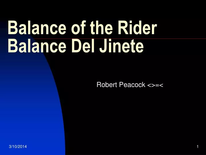 balance of the rider balance del jinete