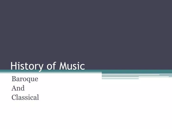 history of music