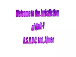 Welcome to the Jurisdiction