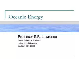 Oceanic Energy