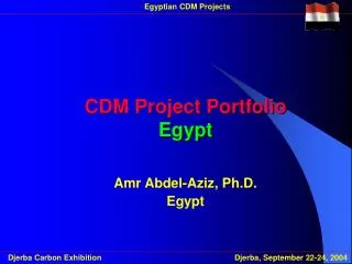 CDM Project Portfolio Egypt