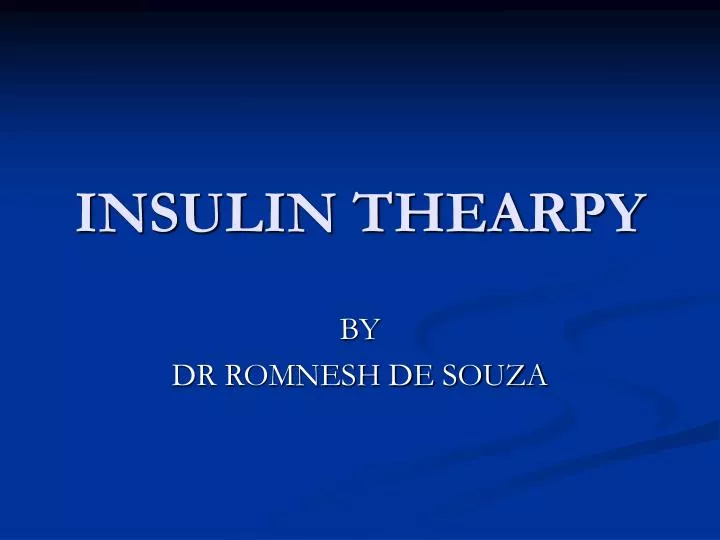 insulin thearpy
