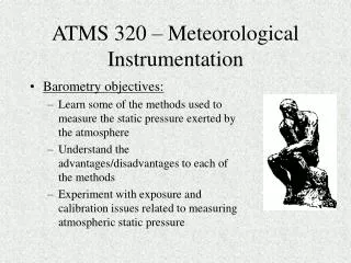 ATMS 320 – Meteorological Instrumentation