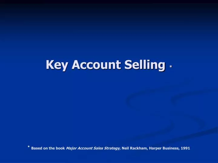 key account selling