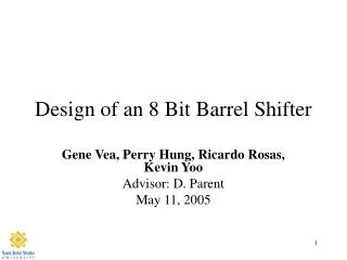 Design of an 8 Bit Barrel Shifter