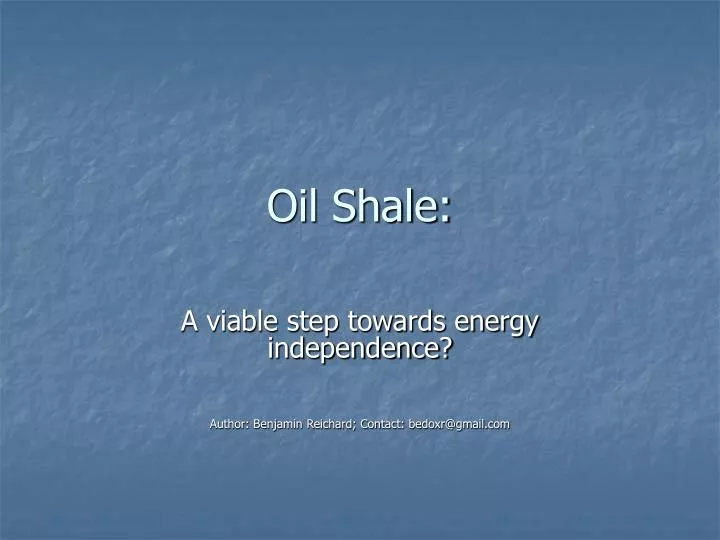 oil shale