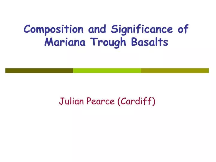 composition and significance of mariana trough basalts