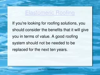 Elastomeric Roofing