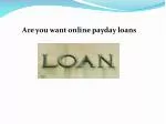 Payday Loans - slide 1