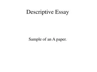 descriptive essay topics for