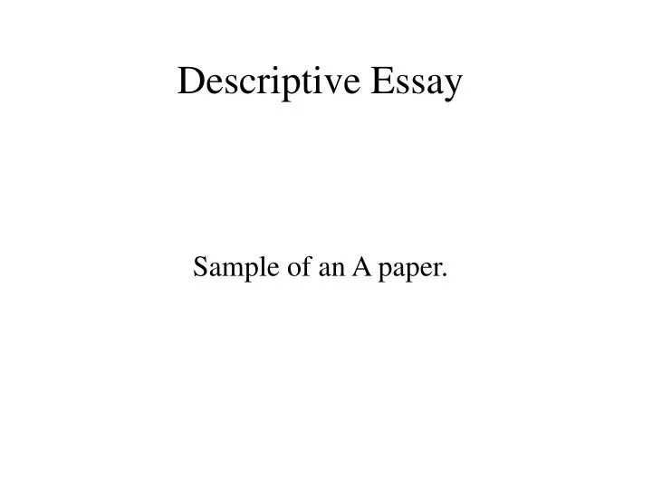 descriptive essay