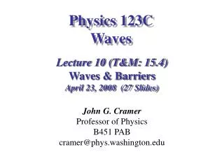 Physics 123C Waves