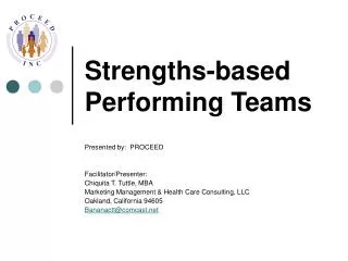 Strengths-based Performing Teams