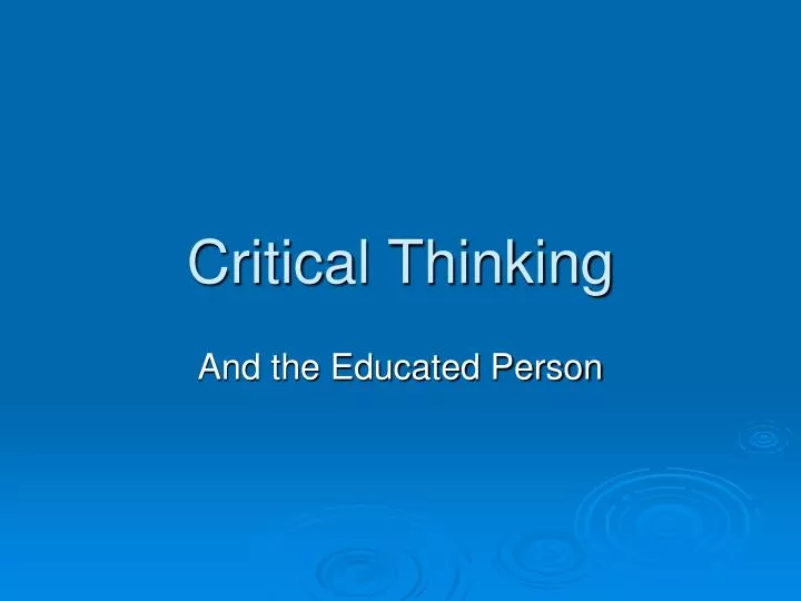 critical thinking