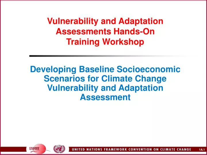 vulnerability and adaptation assessments hands on training workshop