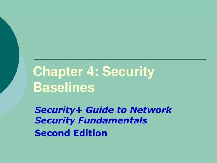 chapter 4 security baselines