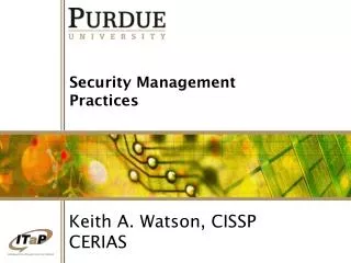 Security Management Practices