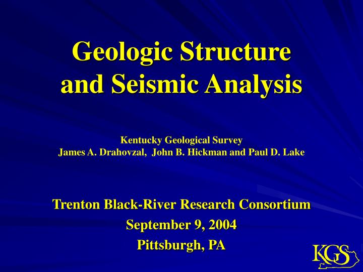 geologic structure and seismic analysis