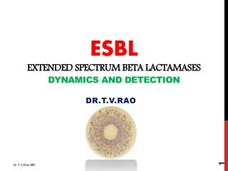 ESBl Dynamics and Detection