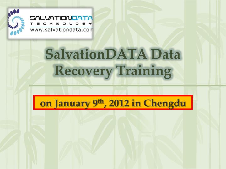salvationdata data recovery training