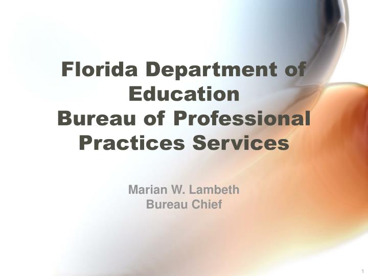 florida department of education bureau of professional practices services