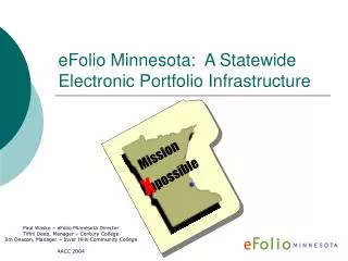 eFolio Minnesota: A Statewide Electronic Portfolio Infrastructure