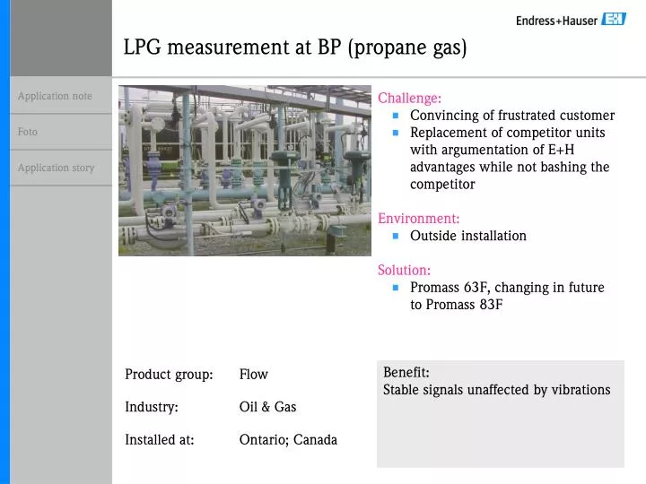 lpg measurement at bp propane gas