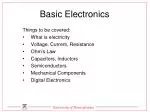 PPT - Basic Electricity and Electronics PowerPoint Presentation, free ...