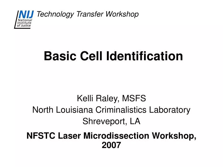 basic cell identification