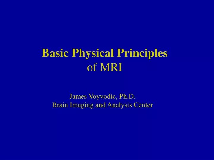 basic physical principles of mri