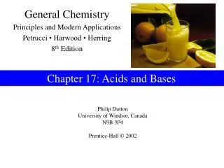 Chapter 17: Acids and Bases
