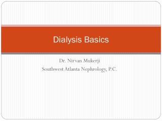 Dialysis Basics