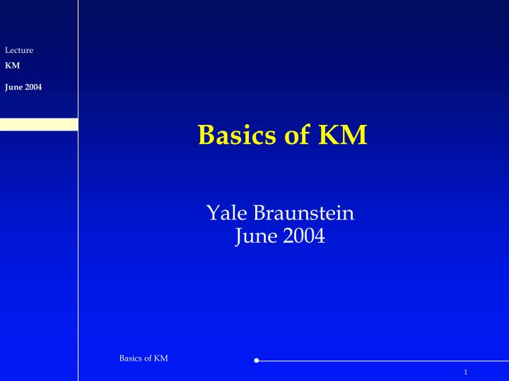 basics of km