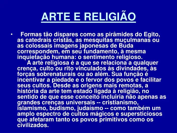 arte e religi o
