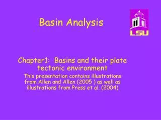 Basin Analysis