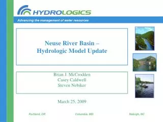 Neuse River Basin – Hydrologic Model Update