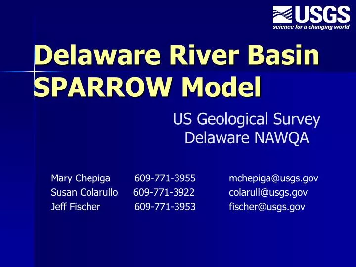 delaware river basin sparrow model
