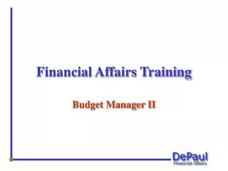 Financial Affairs Training