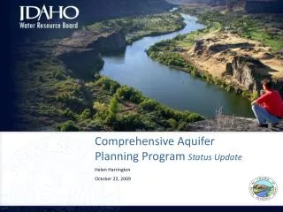 Comprehensive Aquifer Planning Program Status Update Helen Harrington October 22, 2009