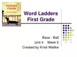 Word Ladders First Grade - slide 1