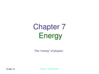 Chapter 7 Energy